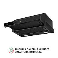 Кухонна витяжка телескопічна Perfelli TL 662 BL Motion Control, чорна сенсорна, керування жестами, 60 см