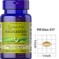 Астаксантин Puritan's Pride Natural Astaxanthin 10 mg 60 softgels