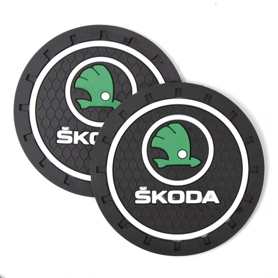 Килимки в підсклянник антиковзні Skoda 7 см 2 шт., фото 1