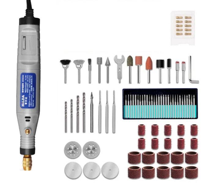 Бормашина міні гравер Hilda JD5202-D з комплектом універсальних насадок 86 шт., фото 1