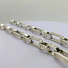 Стильний срібний ланцюжок унісекс литий "Cartier" Великий ланцюг зі срібла 925 проби жіночий / чоловічий, фото 3