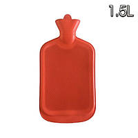 Грелка водяная Оранжевая 1.5Л резиновая подушка грелка для животика, многоразовая грелка для рук (ST)
