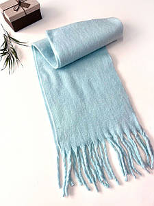 Шарф теплий зимовий Дреда світло-блакитний