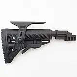 Приклад FAB Defense для Сайги телескопічний з регульованою щокою. Колір - чорний, фото 6