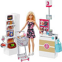 Лялька Барбі та ігровий набір, супермаркет,25 аксесуарами. Barbie Supermarket