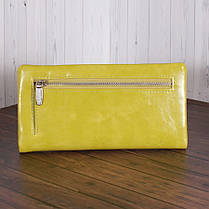 Кошелек Y-7001A-lime green-lak Лаймовий, фото 3