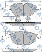 Колодки гальмівні дискові ПЕРЕДН MERCEDES E (W210. W211) 96-09. S (W220) 02-05 FO 922281