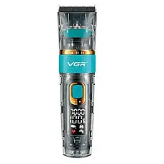 Комбо-набір для стрижки машинка, тример та електробритва VGR Professional Set Blue (V-695+V-961+V-352-Blue), фото 3