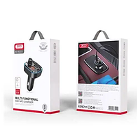 Автомобільний зарядний пристрій/FM-модулятор Xo BCC08 PD/2USB/3,1A Чорний