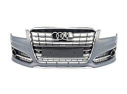 Передній бампер у стилі S-Line на Audi A8 D4 2014-2017 рік