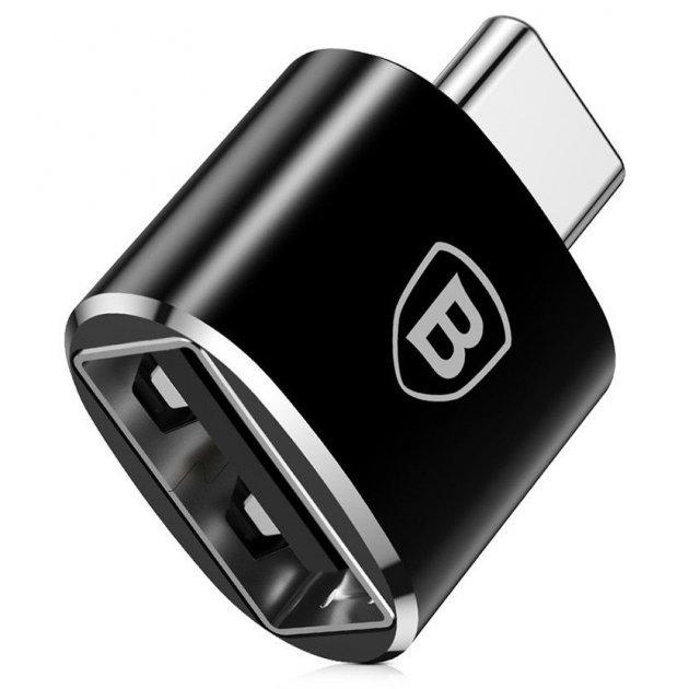 Перехідник Baseus OTG USB to Type-C Black (CATOTG-01)