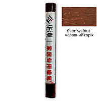 Восковый карандаш для ремонта мебели HUATAO + Лак TIKKURILA (36 цветов на выбор) 9 red walnut