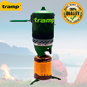 Система для приготування їжі Tramp UTRG-115, газова портативна плита, газова плитка, 1.0 л, olive