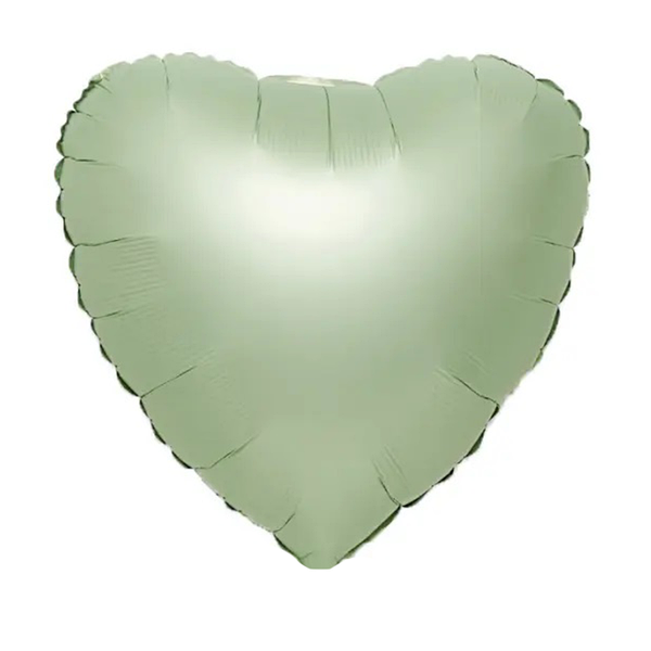 Кулька фольгована серце 45см (18") | Олива Сатін