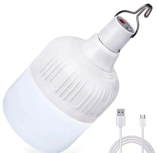 Лампа для кемпинга 20W аккумуляторная с USB-зарядкой и крючком Фонарик для кемпинга Белый (2649) - фото 3 - id-p1973740523