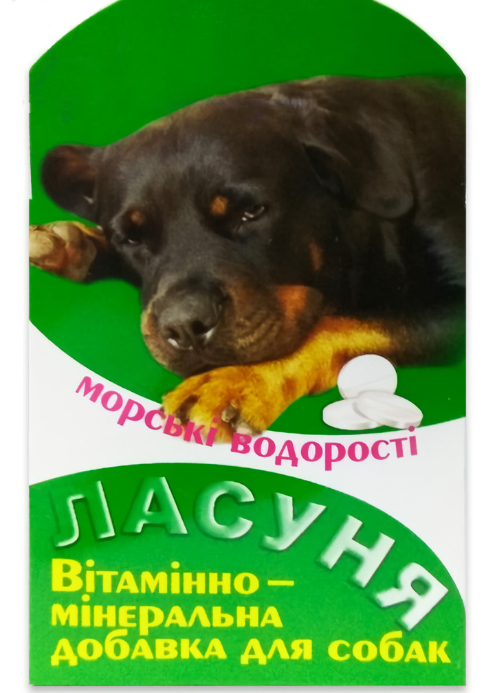 "Ласуня Морские водоросли" - витаминно-минеральная добавка для собак (100 табл.), Норис - фото 1 - id-p1741303606