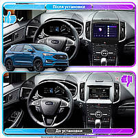Штатна магнітола Lesko для Ford Edge II Рестайлінг 2018-н.в. екран 9" 4/32Gb 4G Wi-Fi GPS Top 5шт, фото 3