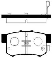 Колодки гальмівні дискові ЗАДН HONDA ACCORD IX 2.0I 2.4I 08-,CR-V II 2.0 2.2CTDI -06,FR-V 1.7-2.2CTDI 0 SP1368