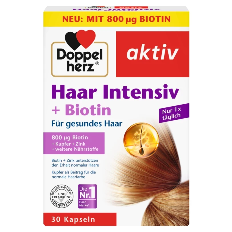 DOPPELHERZ Haar Intensiv+Biotin Доппельгерц з Біотином та екстрактом хвоща польового проти випадіння волосся