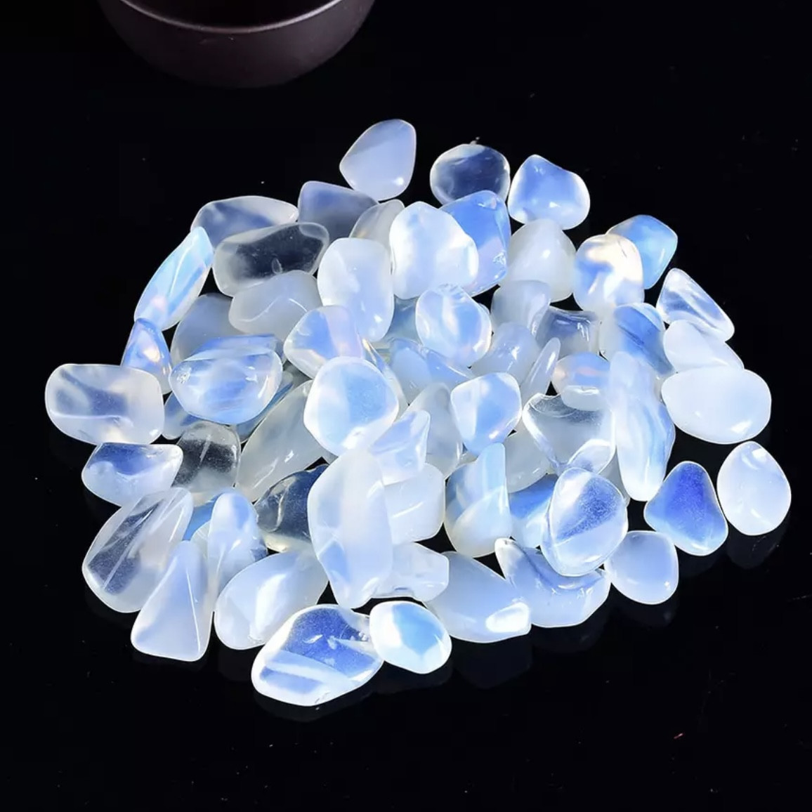 Місячний камінь, галтовка округла, крихта, фракція 8-15 мм. Уп. 50 грамів