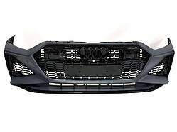 Передній бампер у стилі RS на Audi A7 C8 (4K) 2017-2021 рік (під дистроник)