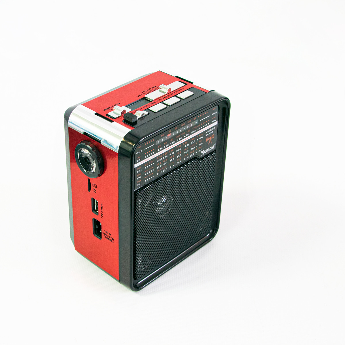 Переносной ФМ радиоприемник Golon RX-9100 FM/AM/SW Красный, радио приемник USB+TF (ST) - фото 2 - id-p1973488775