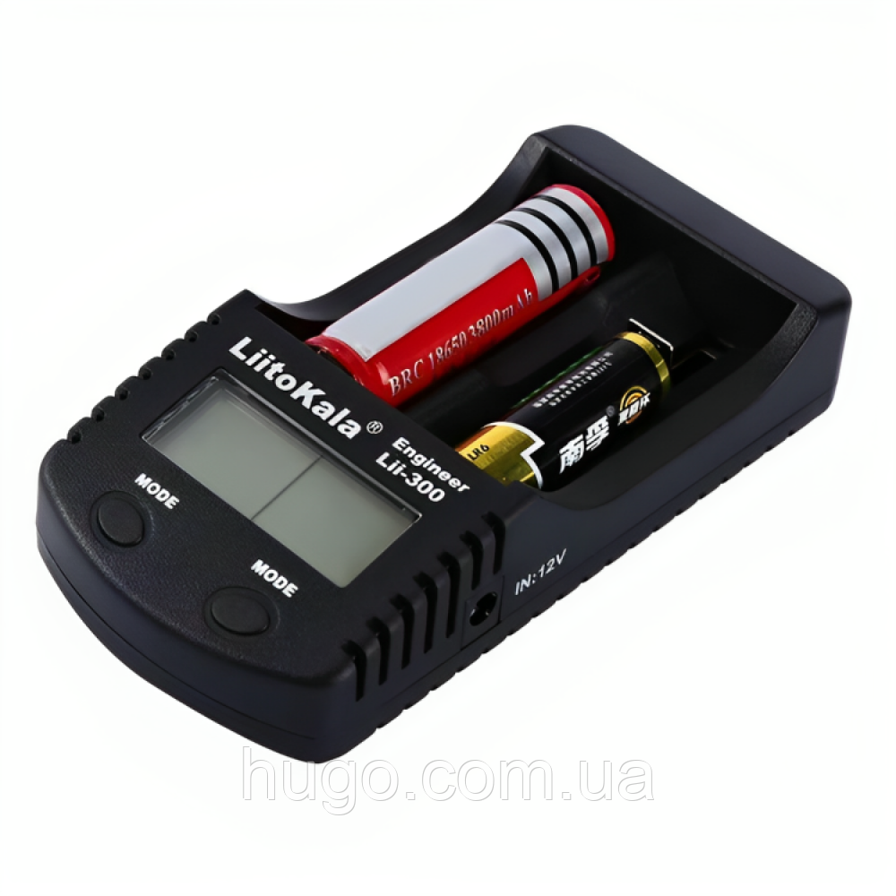 Зарядний пристрій LiitoKala Lii-300 на 2 акумулятори AA, AAA та Li-ion / Інтелектуальна зарядка, фото 1