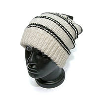 Женская шапка Zara белая в полоску 6756-207-712