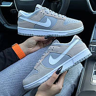 Кроссовки женские Nike SB Dunk Low PRM Beige осень-весна повседневные бежевые. Живое фото