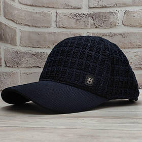 Чоловіча тепла зимова бейсболка кепка на утепленій підкладці 59-го розміру