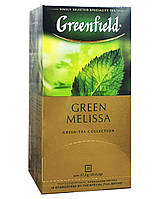 Чай Greenfield Green Melissa зеленый с мелиссой, мятой и ароматом лимона в пакетиках 25 шт х 1,5 г (689)