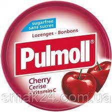 Льодяники (цукерки) Вишня + вітамін С БЕЗ ЦУКРУ Pulmoll Cherry +vitamin C 45г Німеччина