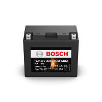 Акумуляторна батарея 10А МОТО АКБ BOSCH FACTORY ACTIVATED AGM ЛІВ [+] 12V 10AH 165A 150*70*130 0 986 FA1 100