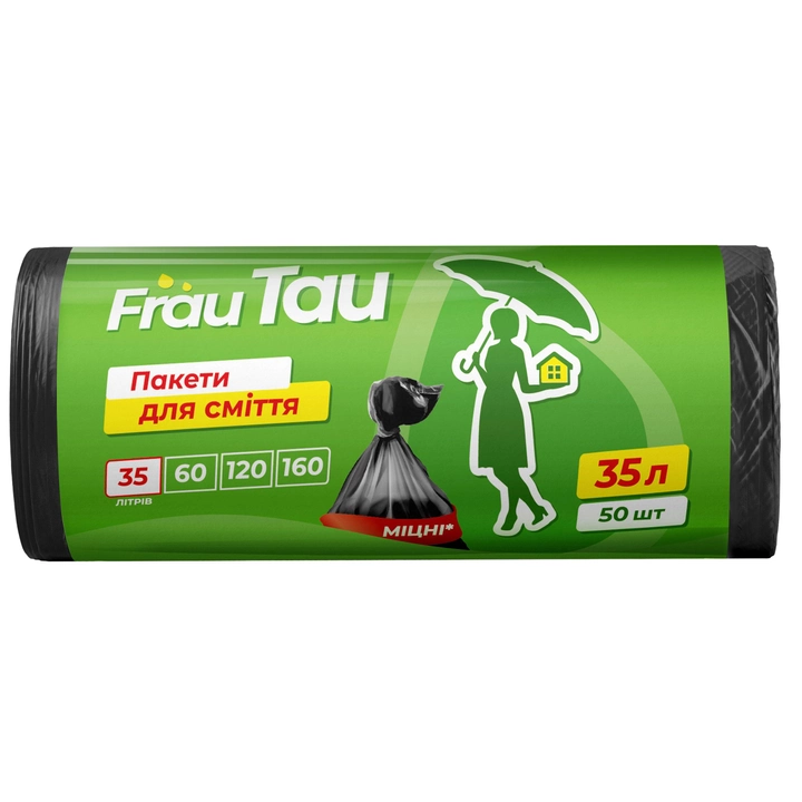Пакети для сміття HDPE 35л/50шт Арт.38067 Frau Tau