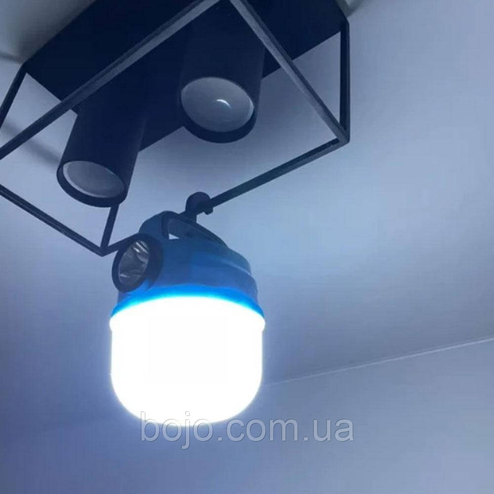 Підвісний LED ліхтар SH-911 на акумуляторі з гачком для кемпінгу та сонячною панеллю