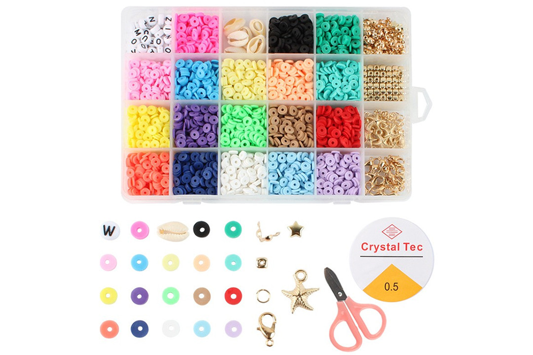 Набір намистин та фурнітури для створення браслетів, 24 осередки, фото 1