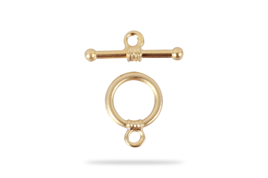Застібка-тогл Круг, 15*11 мм-20*6 мм, матове золото, латунь, Туреччина (G25585), фото 1