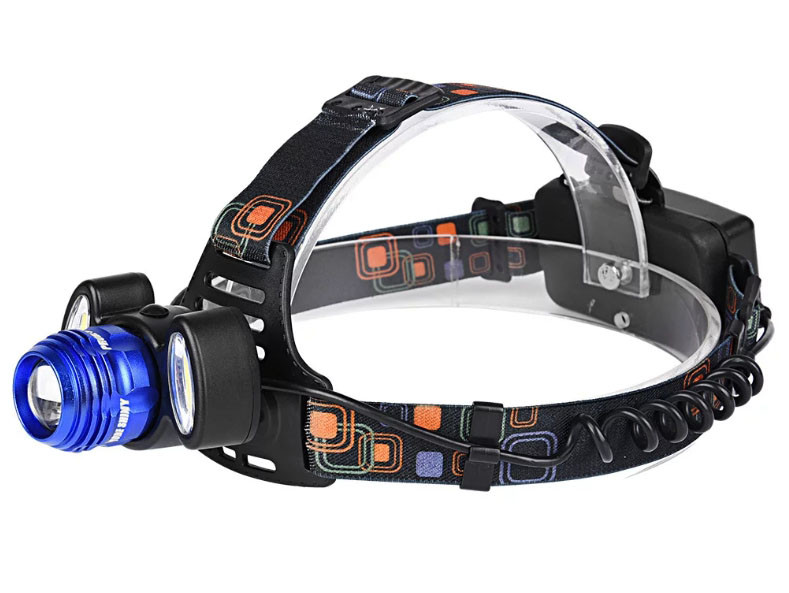 Ліхтар акумуляторний налобний RB-188 на голову потужний яскравий USB 3LED T6 + 2хCOB + датчик руху