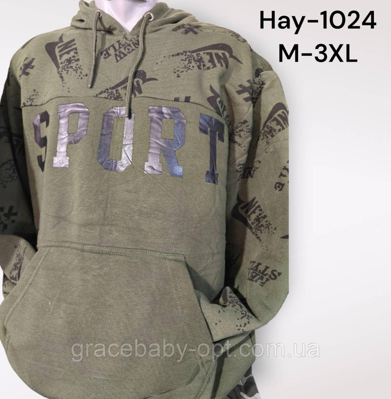 Толстовка утеплена чоловіча оптом, M-3XL рр, № Hay-1024