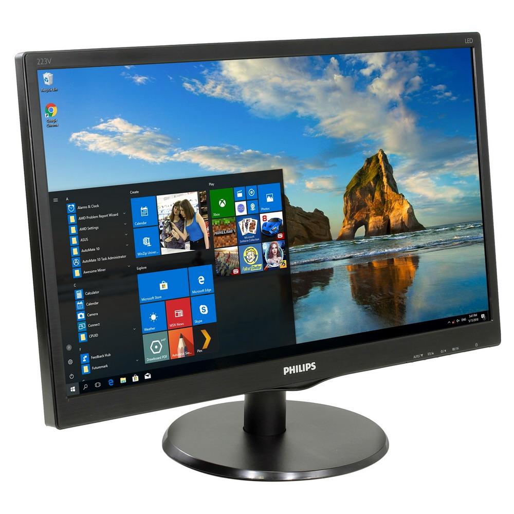 Монитор 22" FullHD 1920*1080 TN Philips 223V5LSB2 LED VGA чёрный бу с ...