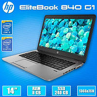 Производительный Ноутбук HP EliteBook 840 G1 14" i5 4300U 8GB 240GB SSD