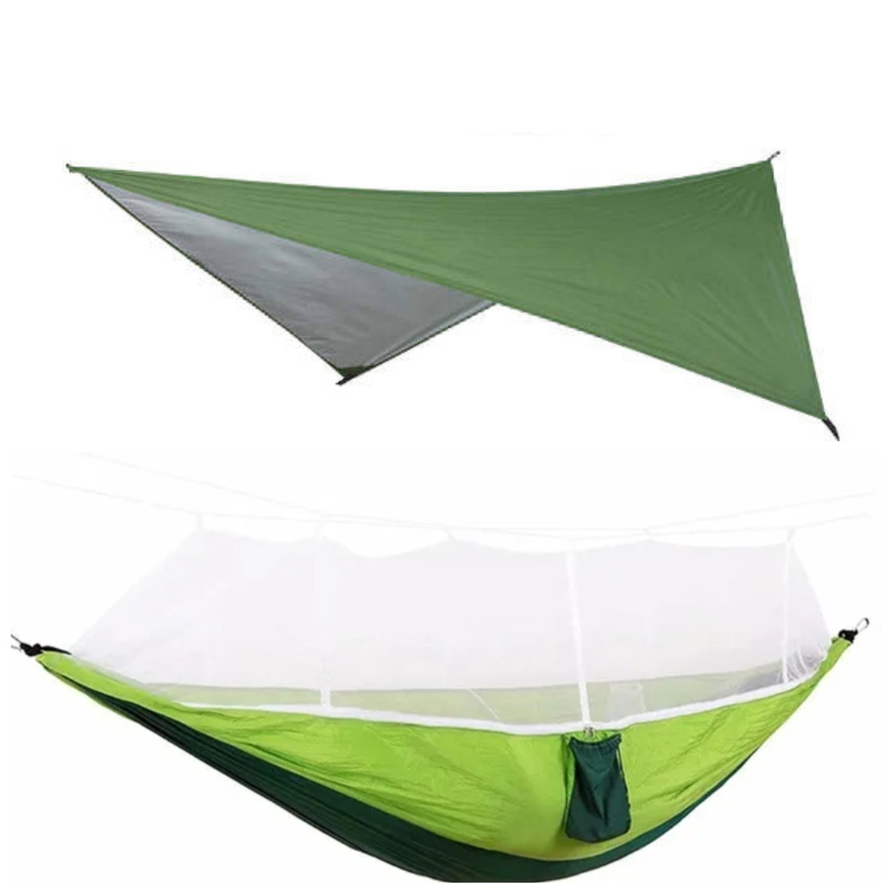Гамак 270*140см з москітною сіткою до 300кг + тент, фото 1