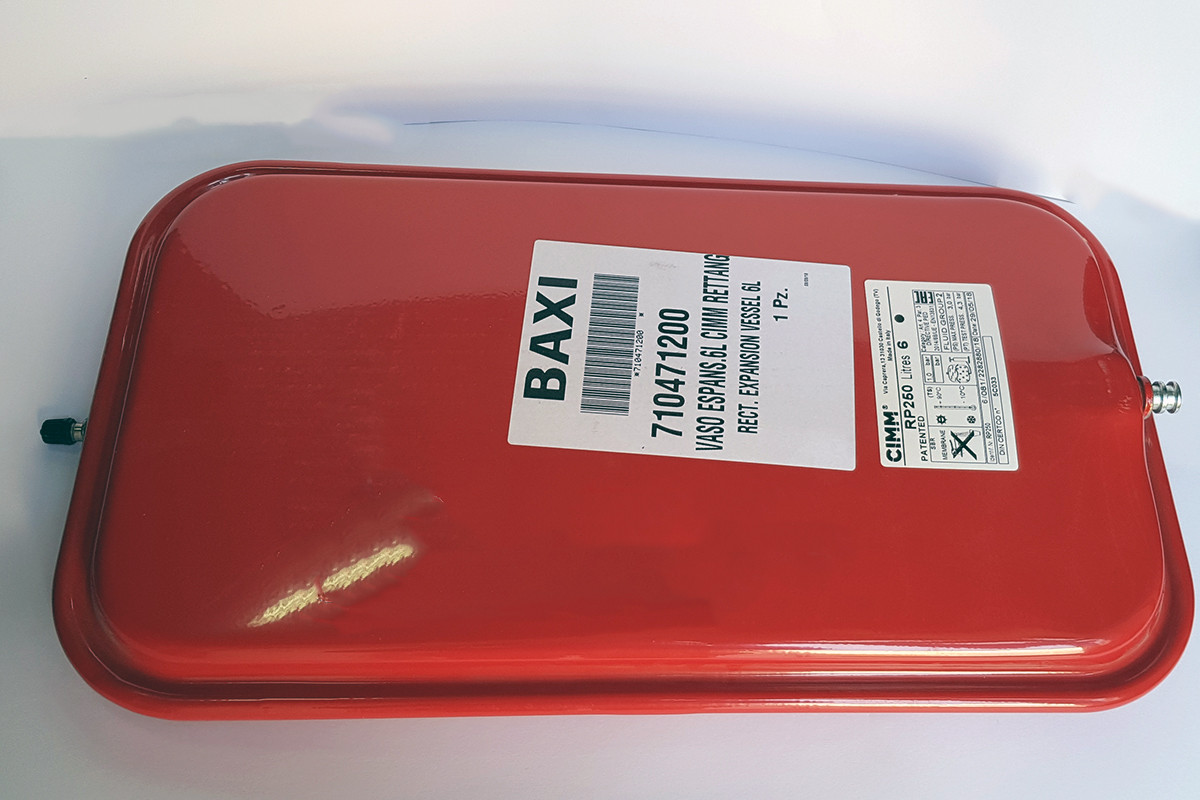 Розширювальний бак 6л прямокутний на газовий котел Baxi Main 5 710471200, фото 1