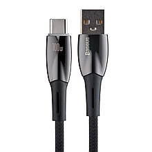 Кабель Baseus Glimmer Series Fast Charging Data Cable USB to Type-C 100W 1m Black