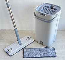 Швабра ледащо з відром із віджиманням Scratch Cleaning mop комплект для прибирання 12 л складана ручка BH006