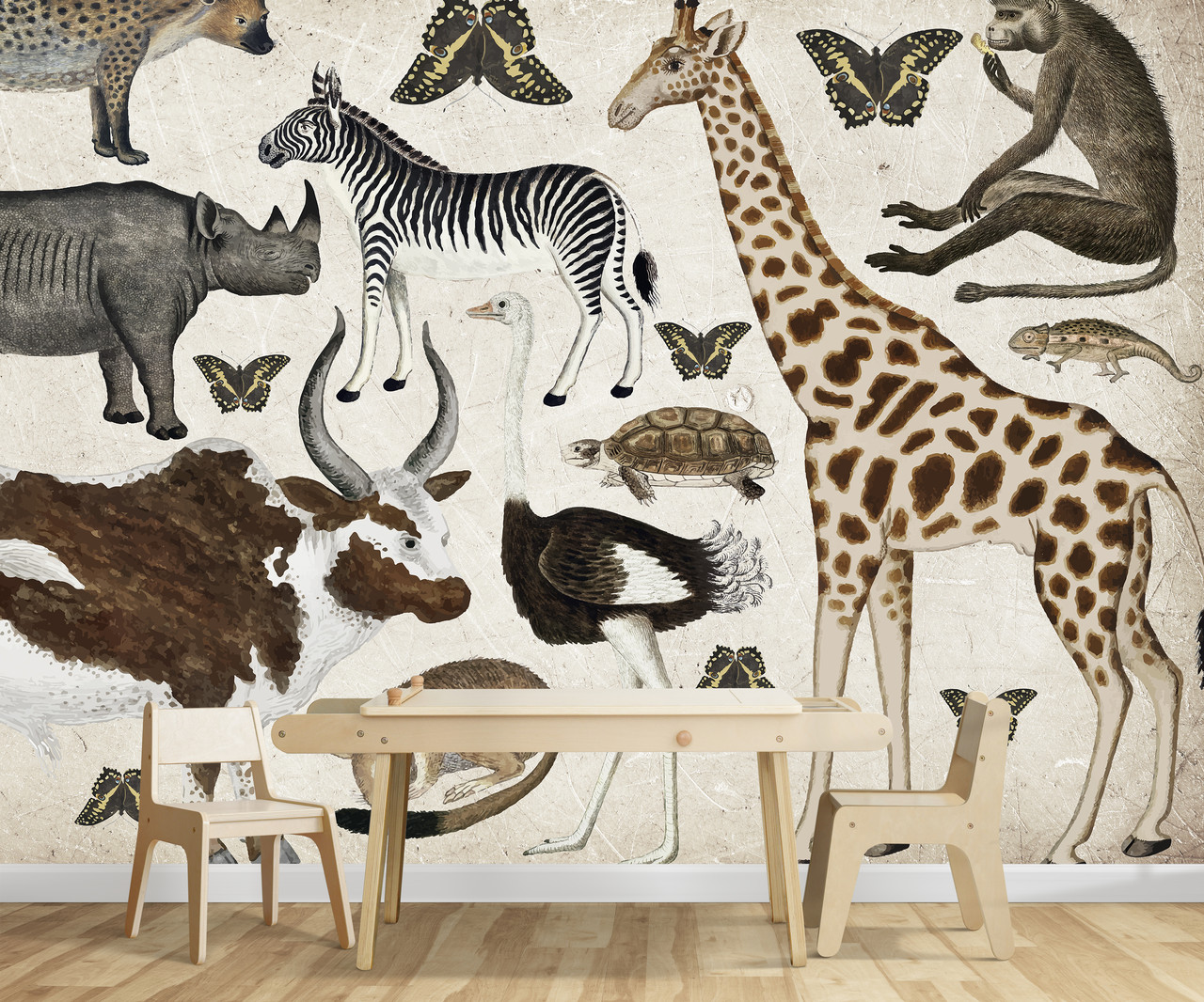 Фотошпалери для дитячої кімнати Тварини Африки, фото 1