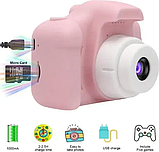 Дитячий міні фотоапарат GM14 Kids Camera c дисплеєм 2" для дітей розовий, фото 5