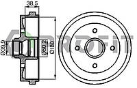 Барабан гальмівний VW GOLF 74-92. PASSAT 73-88. POLO 75-01 . AUDI 50 74-. 80 72-86. SEAT AROSA 97-04 5020-0093