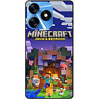 Силіконовий чохол бампер для Tecno Spark 10 з картинкою Майнкрафт Minecraft