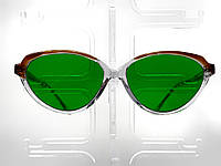 Зеленые очки при глаукоме в пластиковой оправе линза Стекло (глаукома)